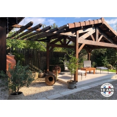 Charpente bois Douglas 2 pentes asymétriques