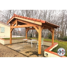 Charpente bois Douglas 2 pentes asymétriques