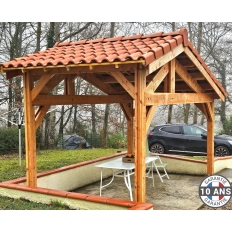 Charpente bois Douglas 2 pentes asymétriques