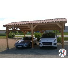 Charpente bois Douglas 2 pentes asymétriques