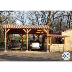 Charpente bois Douglas 2 pentes asymétriques