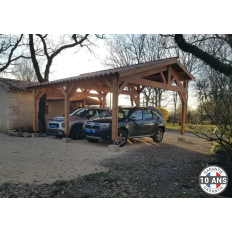 Charpente bois Douglas 2 pentes asymétriques