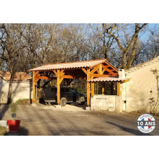 Charpente bois Douglas 2 pentes asymétriques