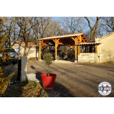 Charpente bois Douglas 2 pentes asymétriques