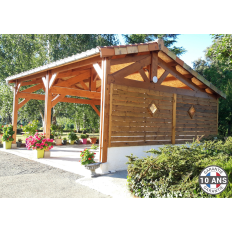 Charpente bois Douglas 2 pentes asymétriques