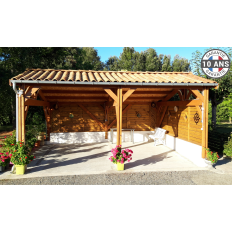 Charpente bois Douglas 2 pentes asymétriques