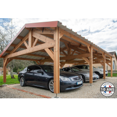 Charpente bois Douglas 2 pentes asymétriques