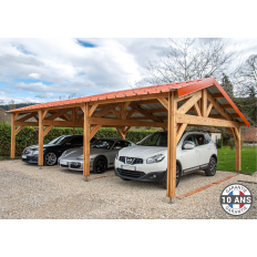 Charpente bois Douglas 2 pentes asymétriques