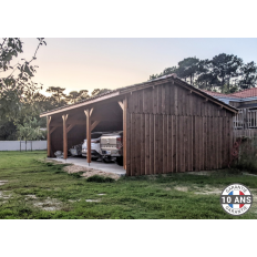 Charpente bois Douglas 2 pentes asymétriques