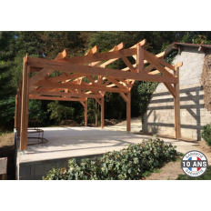 Charpente bois Douglas 2 pentes asymétriques