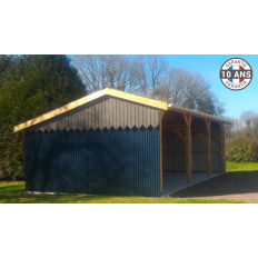 Charpente bois Douglas 2 pentes asymétriques