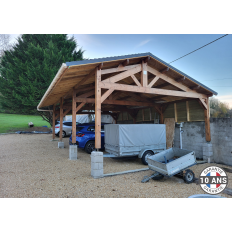 Charpente bois Douglas 2 pentes asymétriques