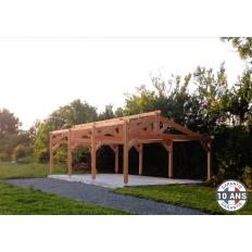 Charpente bois Douglas 2 pentes asymétriques