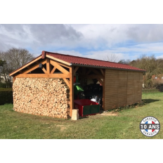 Charpente bois Douglas 2 pentes asymétriques