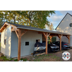 Charpente bois Douglas 2 pentes asymétriques