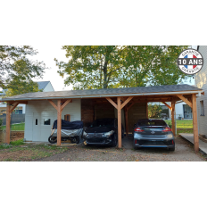 Charpente bois Douglas 2 pentes asymétriques