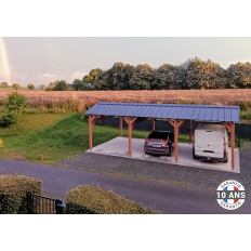 Charpente bois Douglas 2 pentes asymétriques