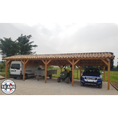 Charpente bois Douglas 2 pentes asymétriques