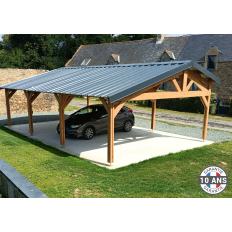 Charpente bois Douglas 2 pentes asymétriques