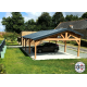 Charpente bois Douglas 2 pentes asymétriques