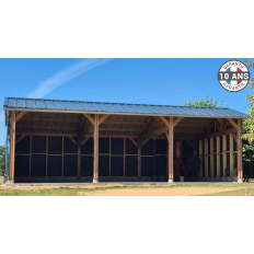 Charpente bois Douglas 2 pentes asymétriques