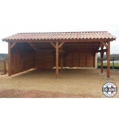 Charpente bois Douglas 2 pentes asymétriques