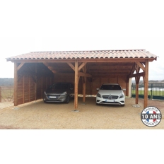 Charpente bois Douglas 2 pentes asymétriques