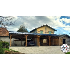 Charpente bois Douglas 2 pentes asymétriques