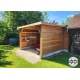 Abri toit plat en bois Douglas