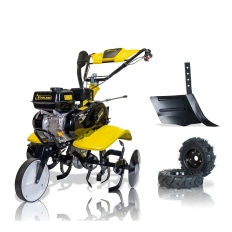 Motoculteur thermique 208 cc - 7 CV GARLAND avec roues métalliques, fraises et soc butoir